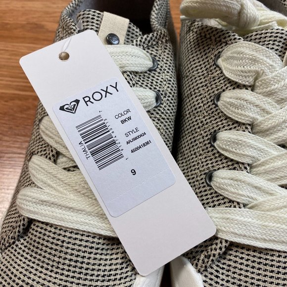 Roxy Sneakers Shoes Size 9 Women's Black White ARJS600424 Adults With Box A3 - Picture 3 of 9